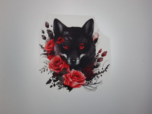 Bügelbild Grusel Wolf 21 x 20 cm