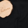 Baumwollstrick mit Dots schwarz