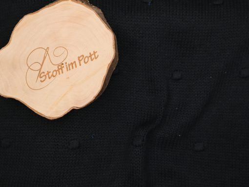 Baumwollstrick mit Dots schwarz