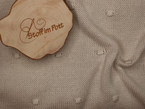 Baumwollstrick mit Dots beige