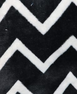 Wellnessfleece  Zickzack schwarz grau