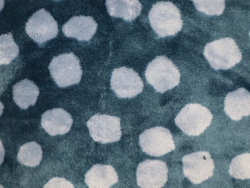 Wellnessfleece Dots blau