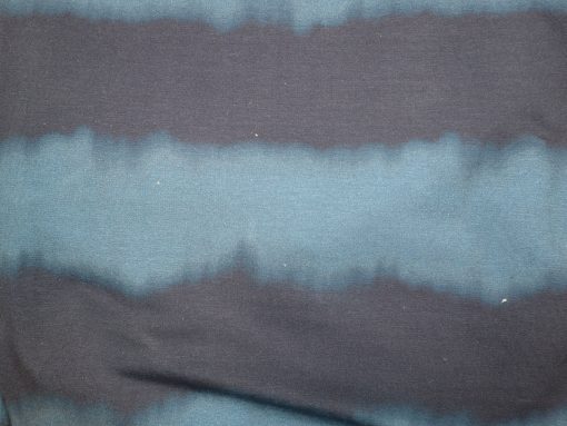 French Terry Digitaldruck breite blaue unregelmäßige Streifen Ton in Ton