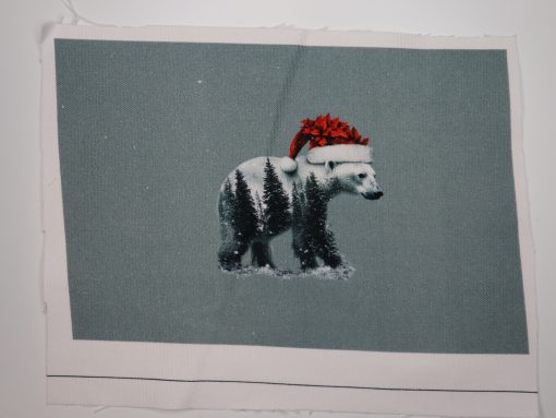 Eigenproduktion Heavy Canvas kleines Panel 17 x 25 cm Eisbär