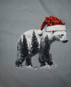 Eigenproduktion Heavy Canvas Panel 41 x 41 cm Weihnachtseisbär