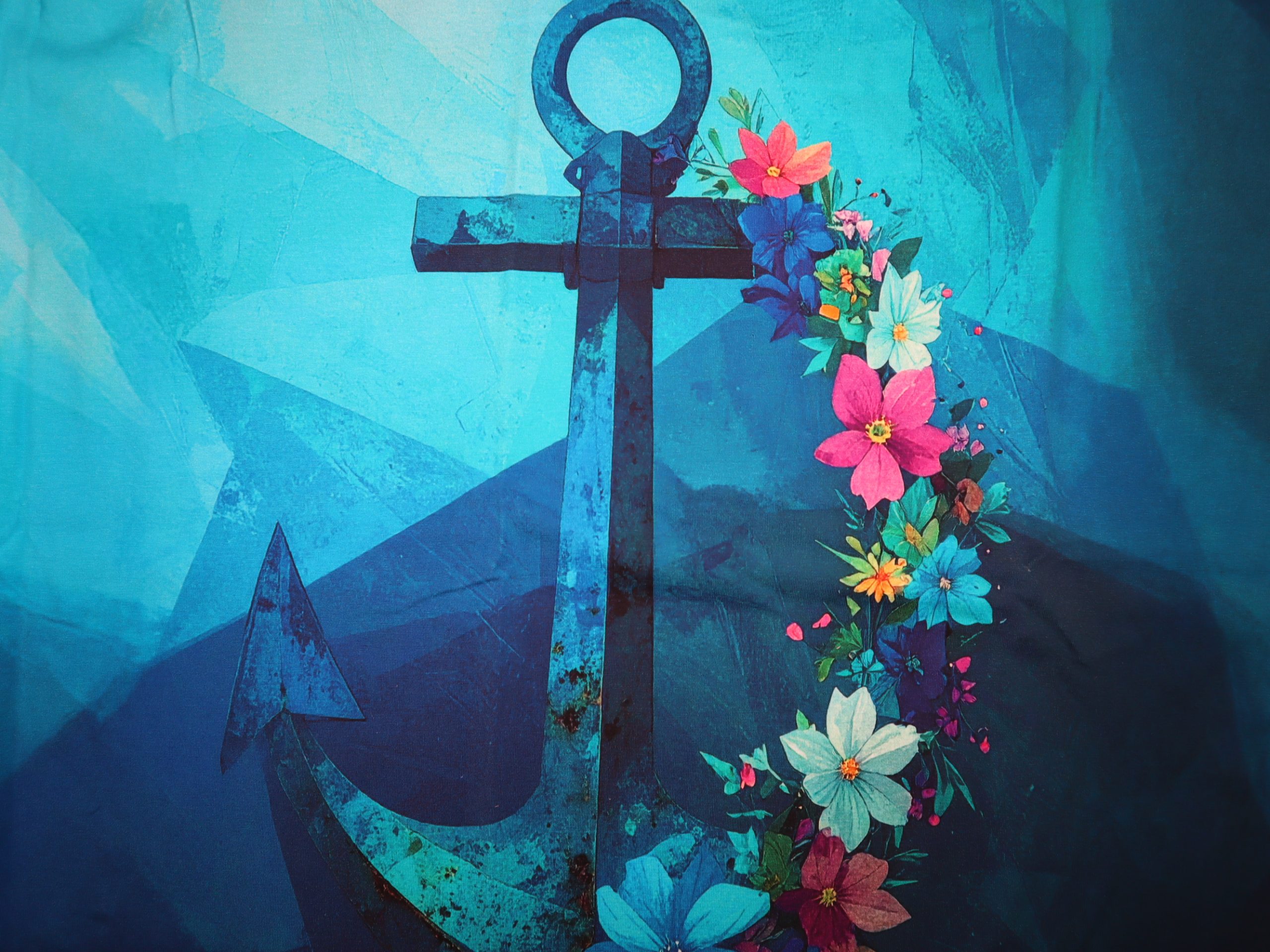 Baumwolljersey Eigenproduktion Panel Anker