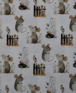 Baumwolljersey Digitaldruck Mäuschen