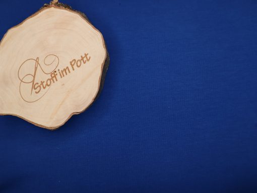French Terry uni royalblau