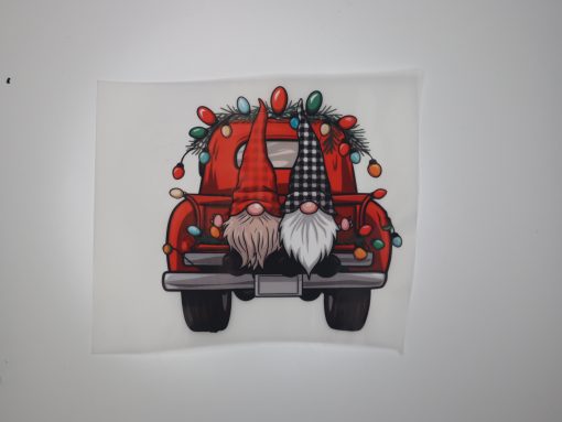 Bügelbild Weihnachtswichtel auf Truck 14 x 15 cm