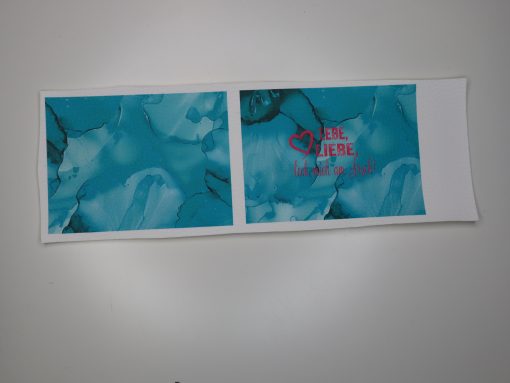 Eigenproduktion Kunstlederpanel Mini Lebe, Liebe, leck mich am Arsch für z.b. Schlüsseletui fertige Größe 7x10 cm