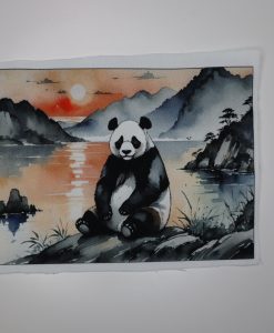 Eigenproduktion Heavy Canvas kleines Panel 15 x 20 cm  Pandabär