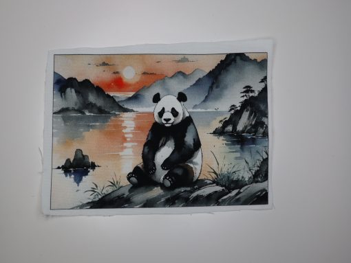 Eigenproduktion Heavy Canvas kleines Panel 15 x 20 cm  Pandabär