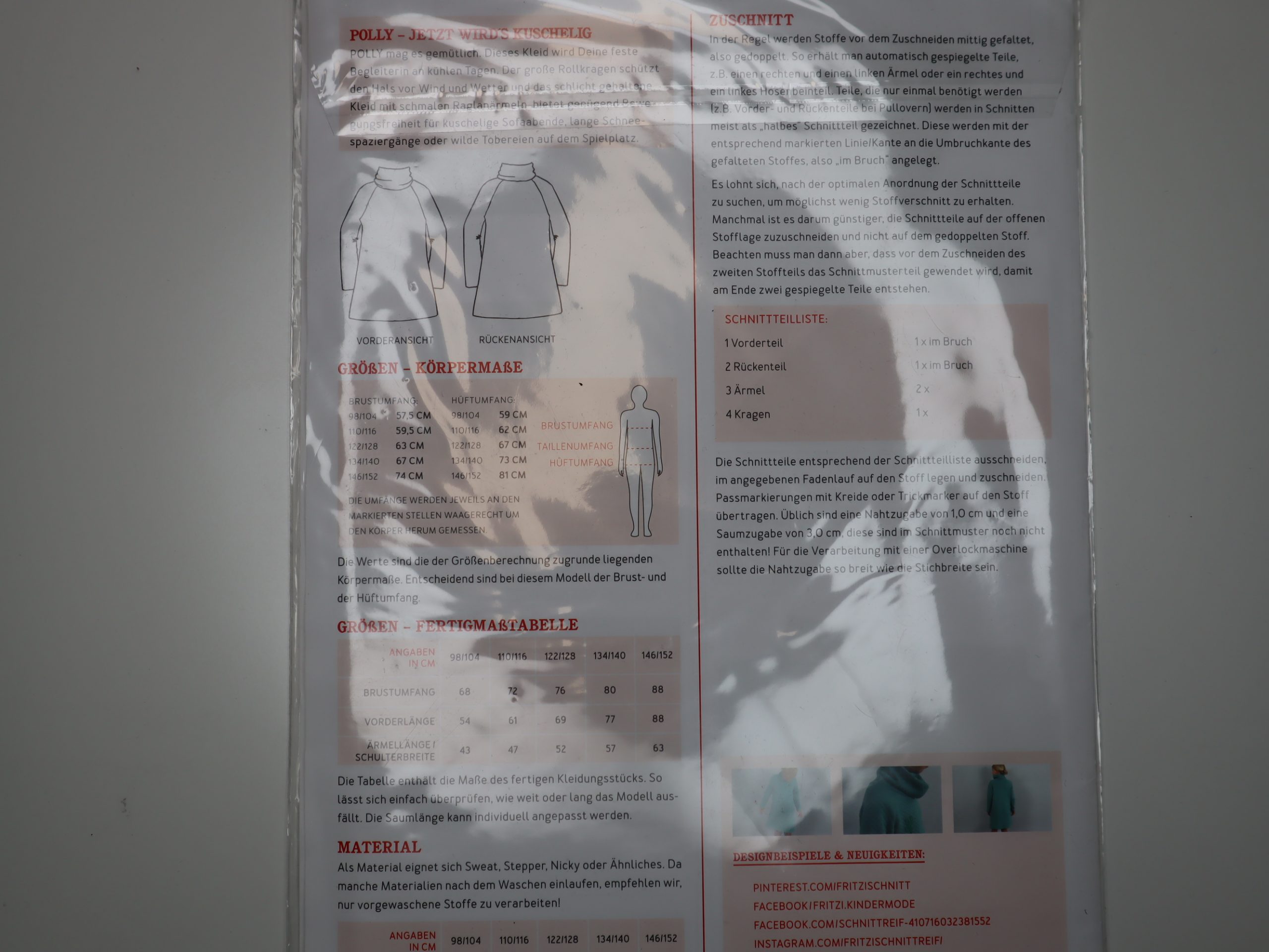 Schnittmuster Studio Schnittreif Polly gemütliches Sweatkleid mit Rollkragebn 98/104-146/152 – Bild 2