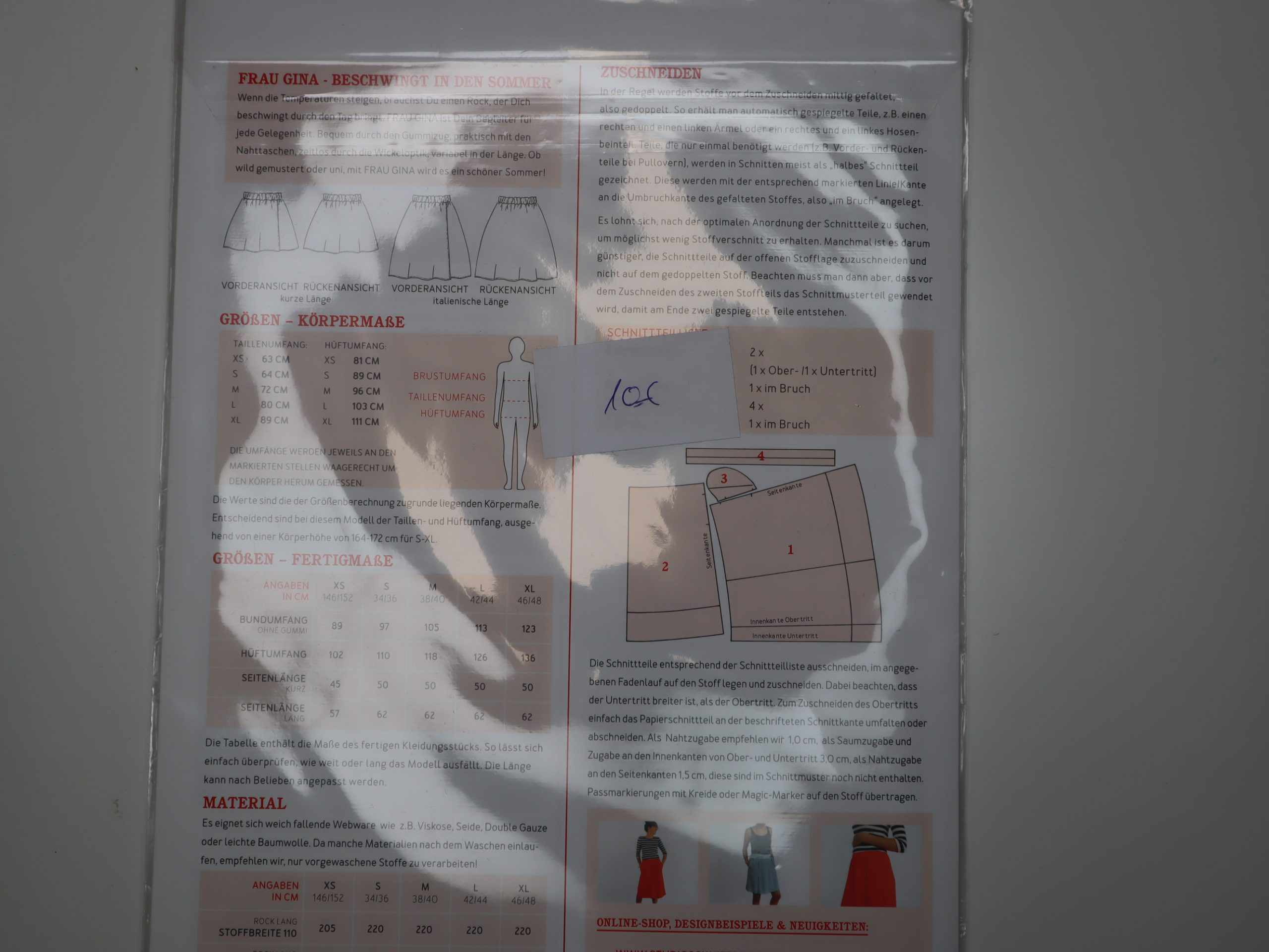 Schnittmuster Studio Schnittreif Frau Gina Sommerrock in Wickeloptik XS-XL – Bild 2