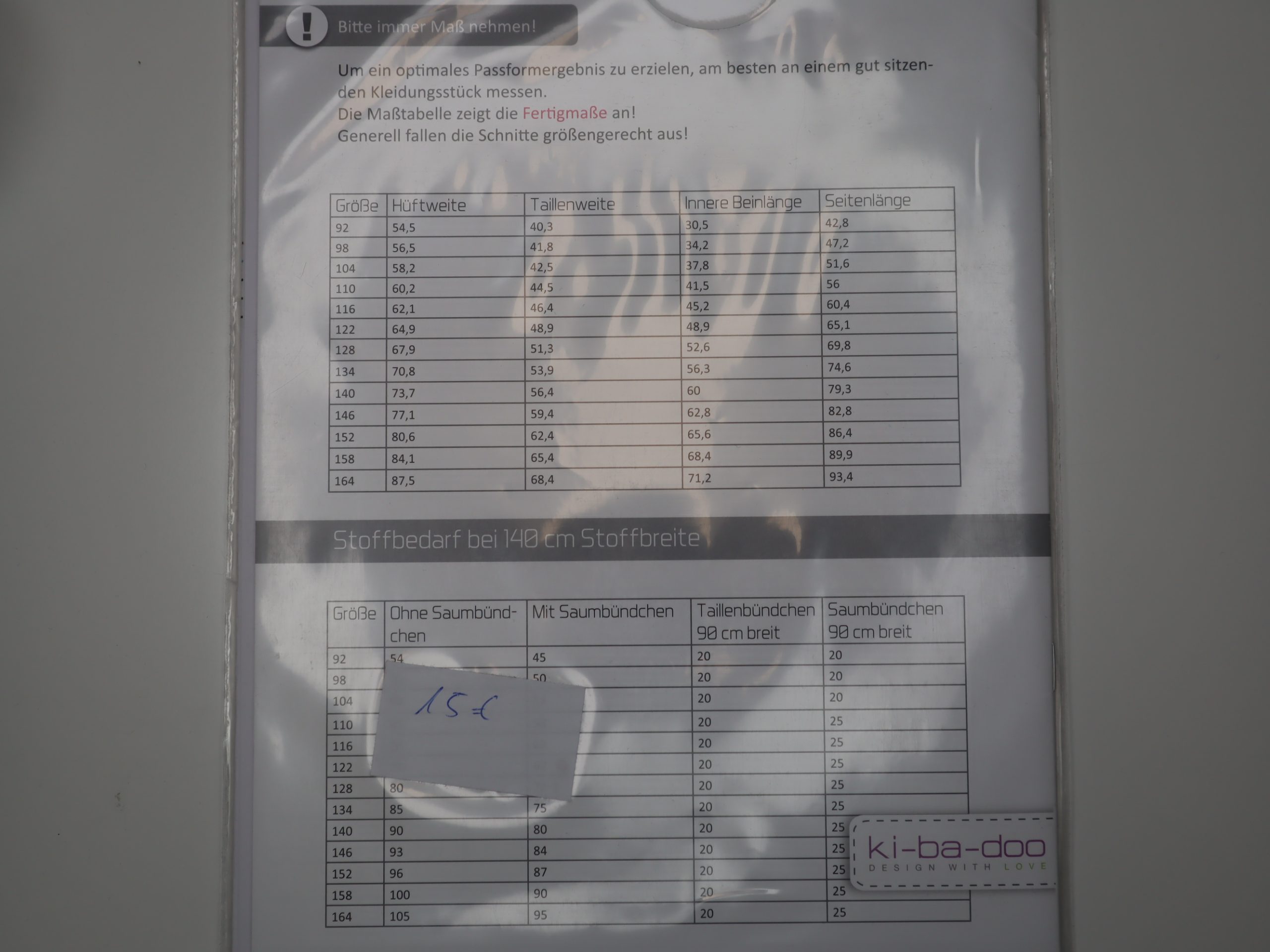 Schnittmuster Kibadoo Jogging Pant girl Größe 92-164 – Bild 2