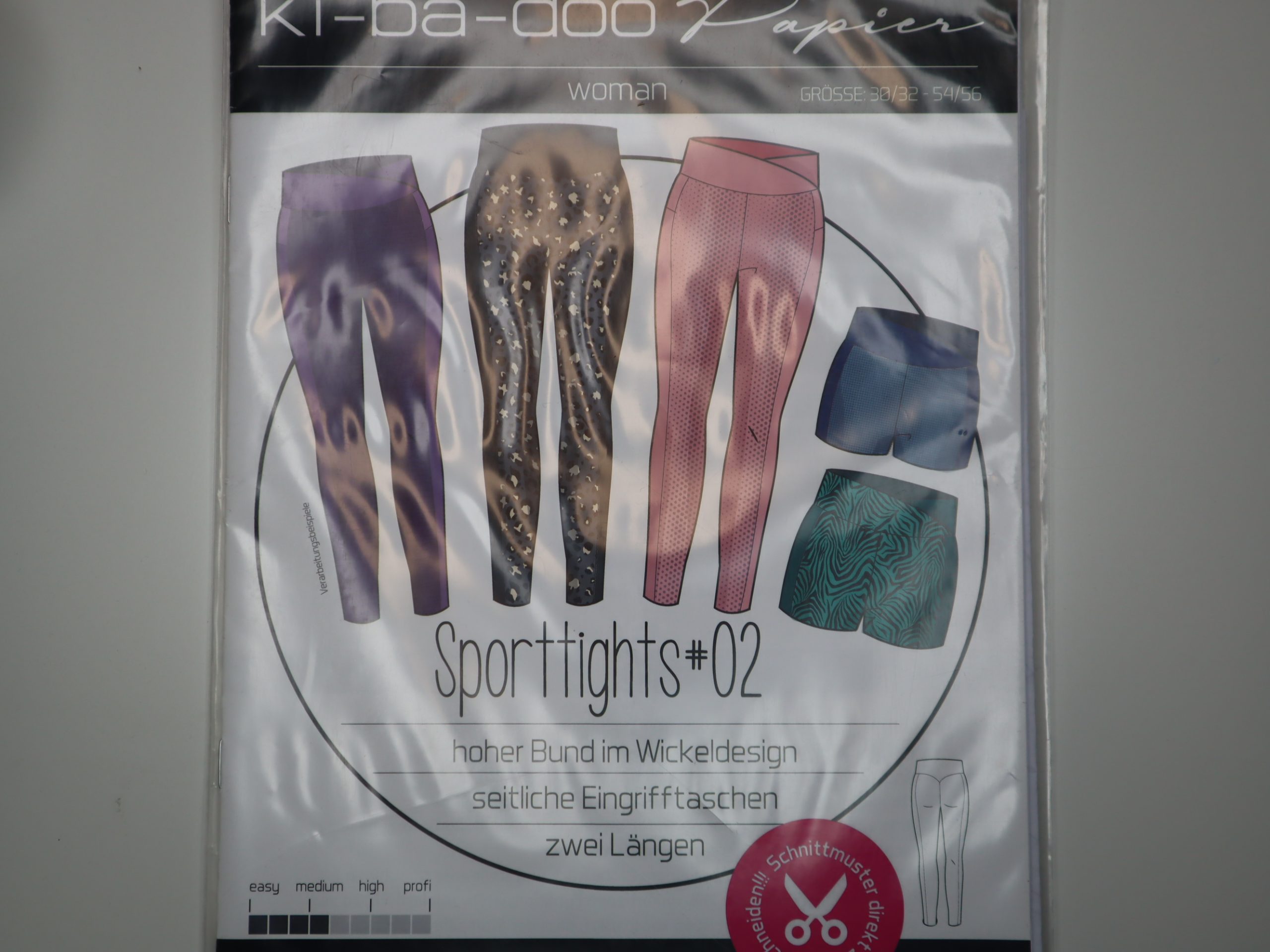 Schnittmuster Kibadoo Sporttights #2 Größe 30/32-54/56