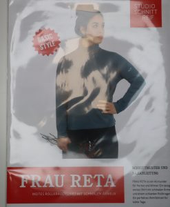 Schnittmuster Studio Schnittreif Frau Reta weites Rollkragenshirt mit schmalen Ärmeln XS-XXL