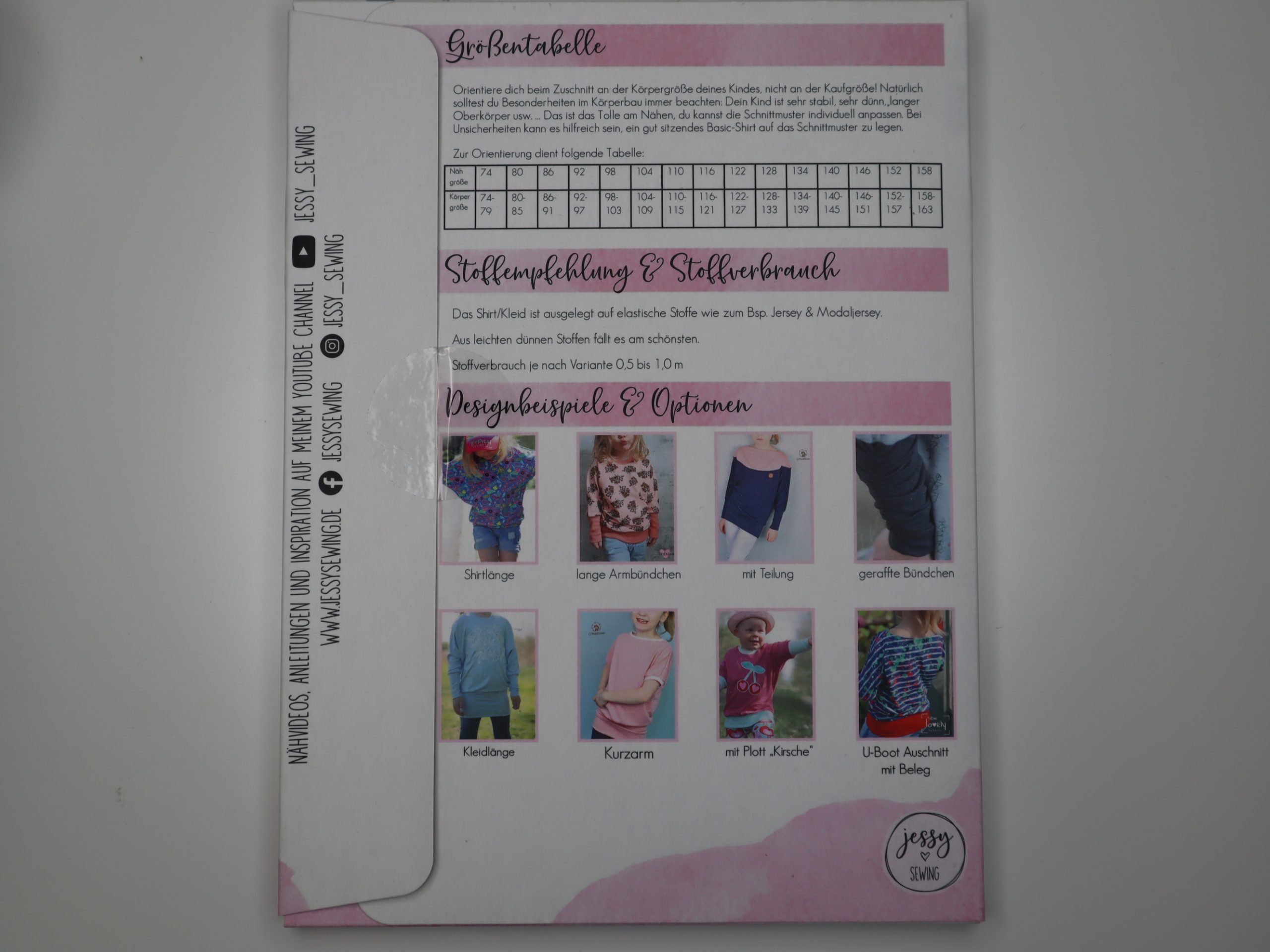 Schnittmuster Jessy Sewing Mini Bat Queen Fledermausshirt für Kinder Größ3 68-146 – Bild 2