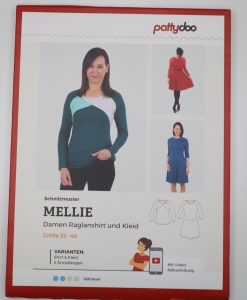 Schnittmuster Pattydoo Mellie Damen Raglanshirt/Kleid Größe 32-48