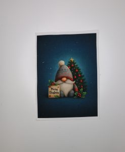 Eigenproduktion Heavy Canvas kleines Panel Weihnachtswichtel Merry Christmas 14 x 20 cm