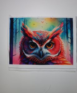 Eigenproduktion Heavy Canvas kleines Panel 17 x 25 cm Eule