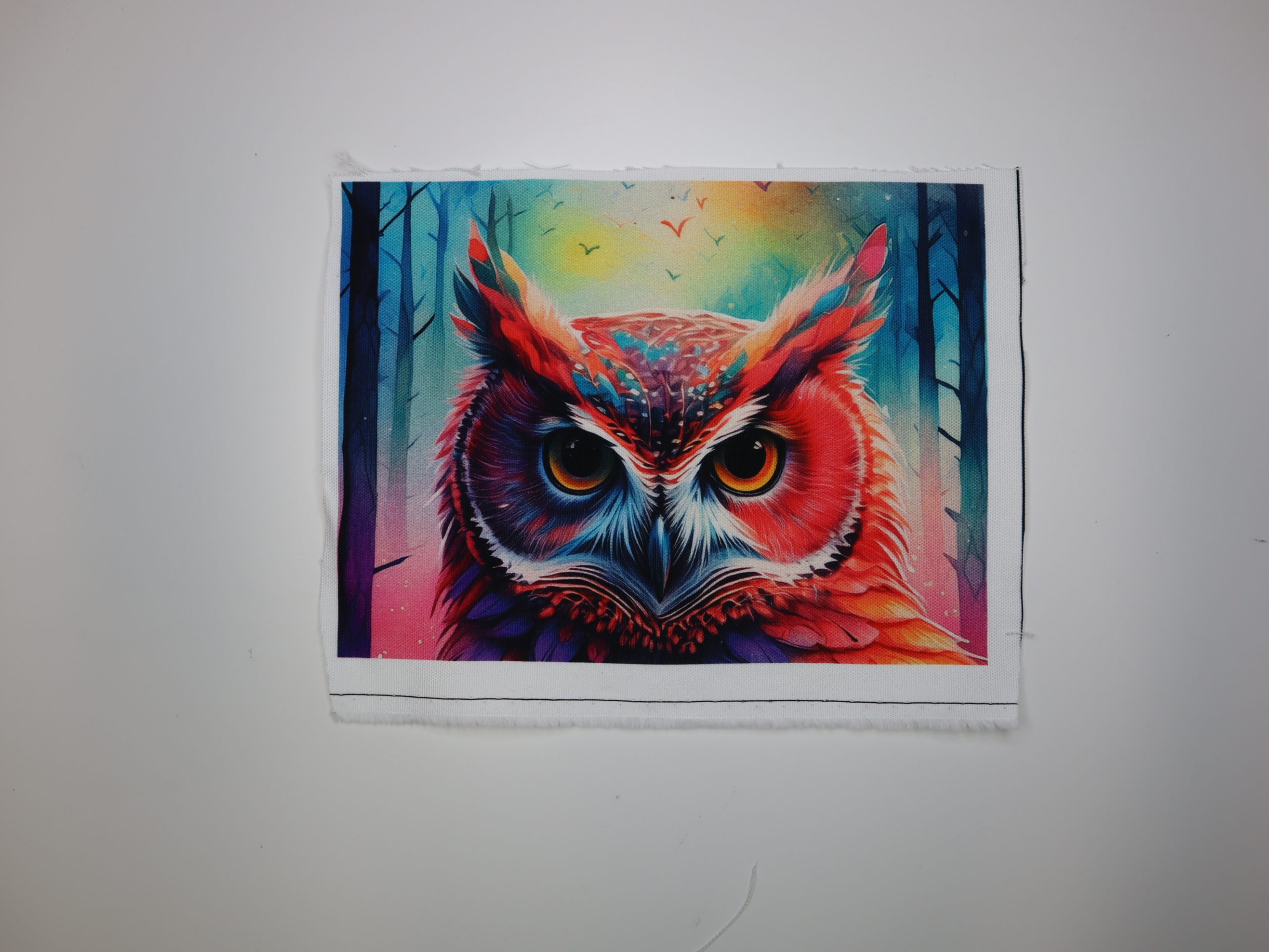 Eigenproduktion Heavy Canvas kleines Panel 17 x 25 cm Eule