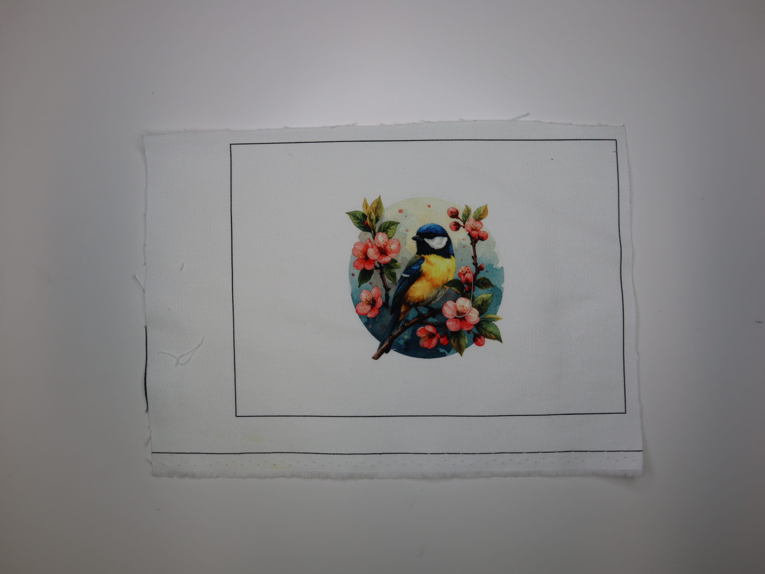 Eigenproduktion Heavy Canvas kleines Panel 17 x 25 cm Meise