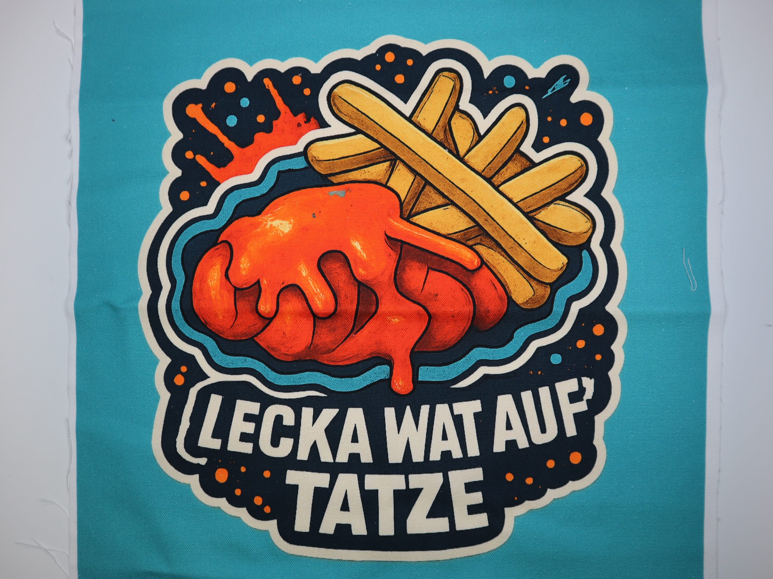 Eigenproduktion Heavy Canvas Panel 41 x 41 cm Lecka watt auf Tatzte