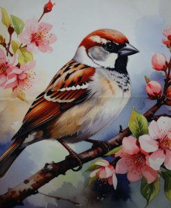 Eigenproduktion Heavy Canvas Panel 41 x 41 cm Spatz