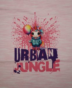 French Terry Eigenproduktion Mini-Panel Einhorn Urban Jungle