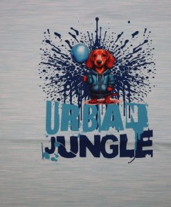 French Terry Eigenproduktion Mini-Panel Dackel Urban Jungle