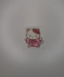 Bügelbild Katzengeisha 6 x 6 cm