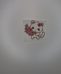 Bügelbild Kätzchen auf Ast 6 x 6 cm