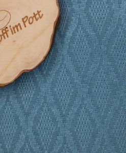 Weicher Strickjacquard mit Rautenmuster rauchblau