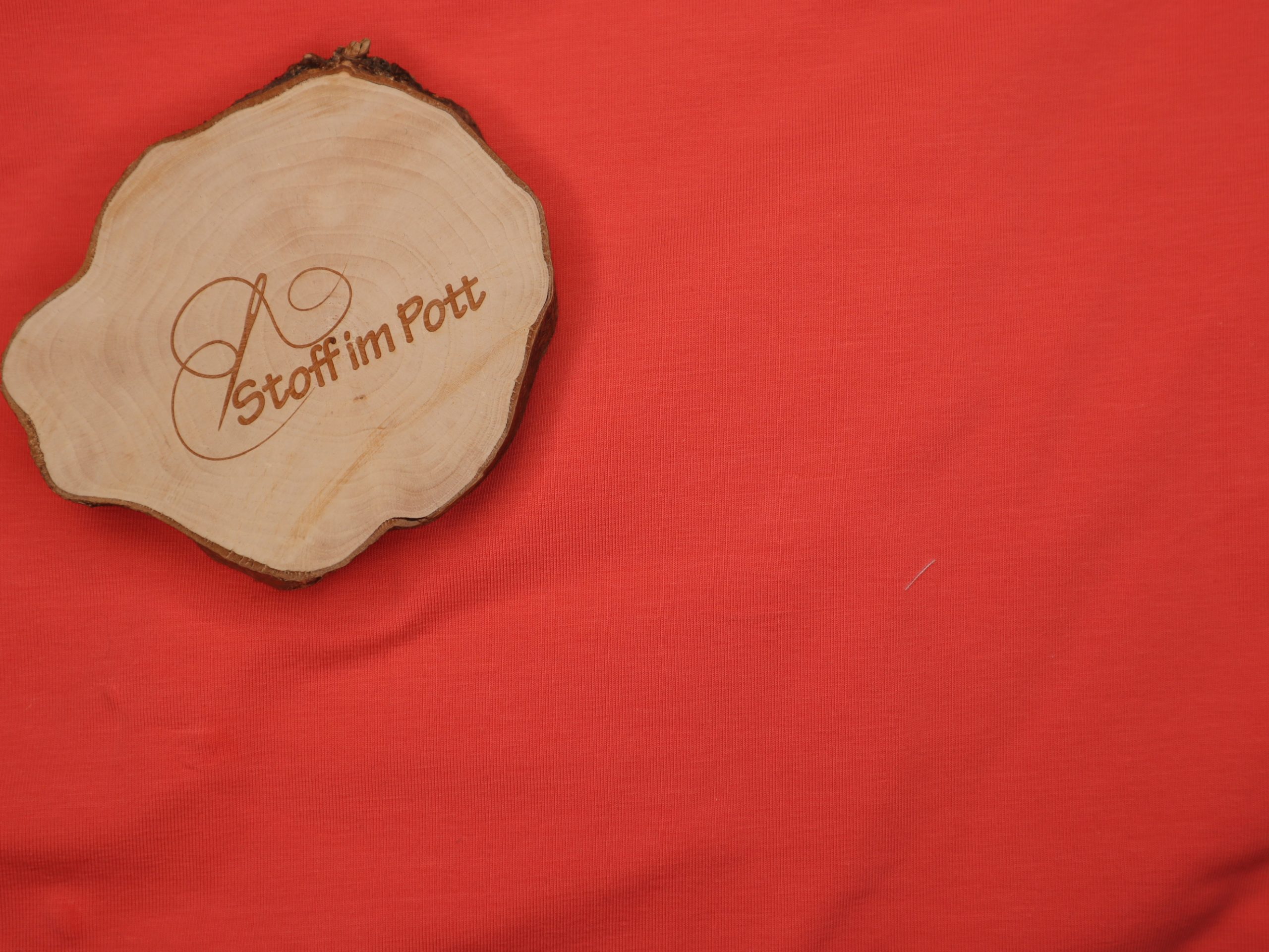 Baumwolljersey Uni pfirsich