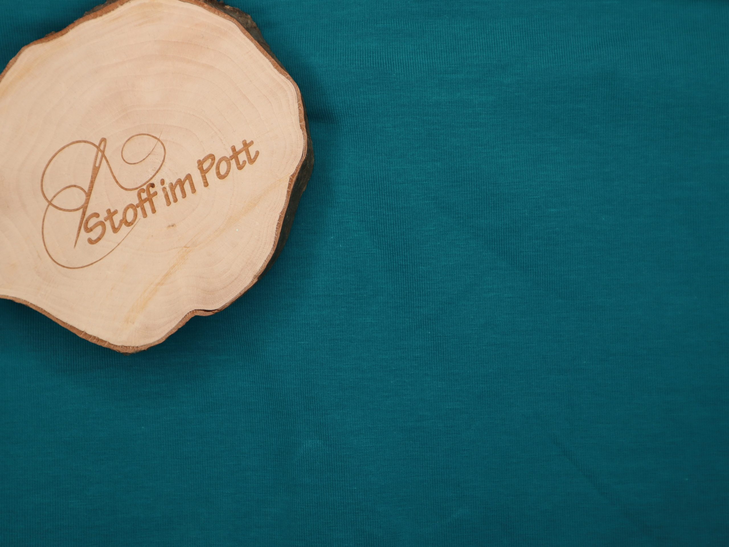 Baumwolljersey Uni petrol