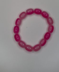 Zwillingsherz Armband pinke Steinperlen