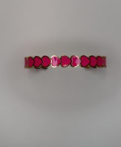 Zwillingsherz Armreif Herzen pink