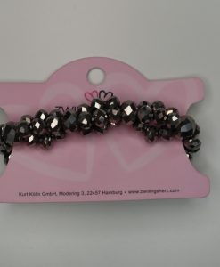 Zwillingsherz Armband silberne Perlen