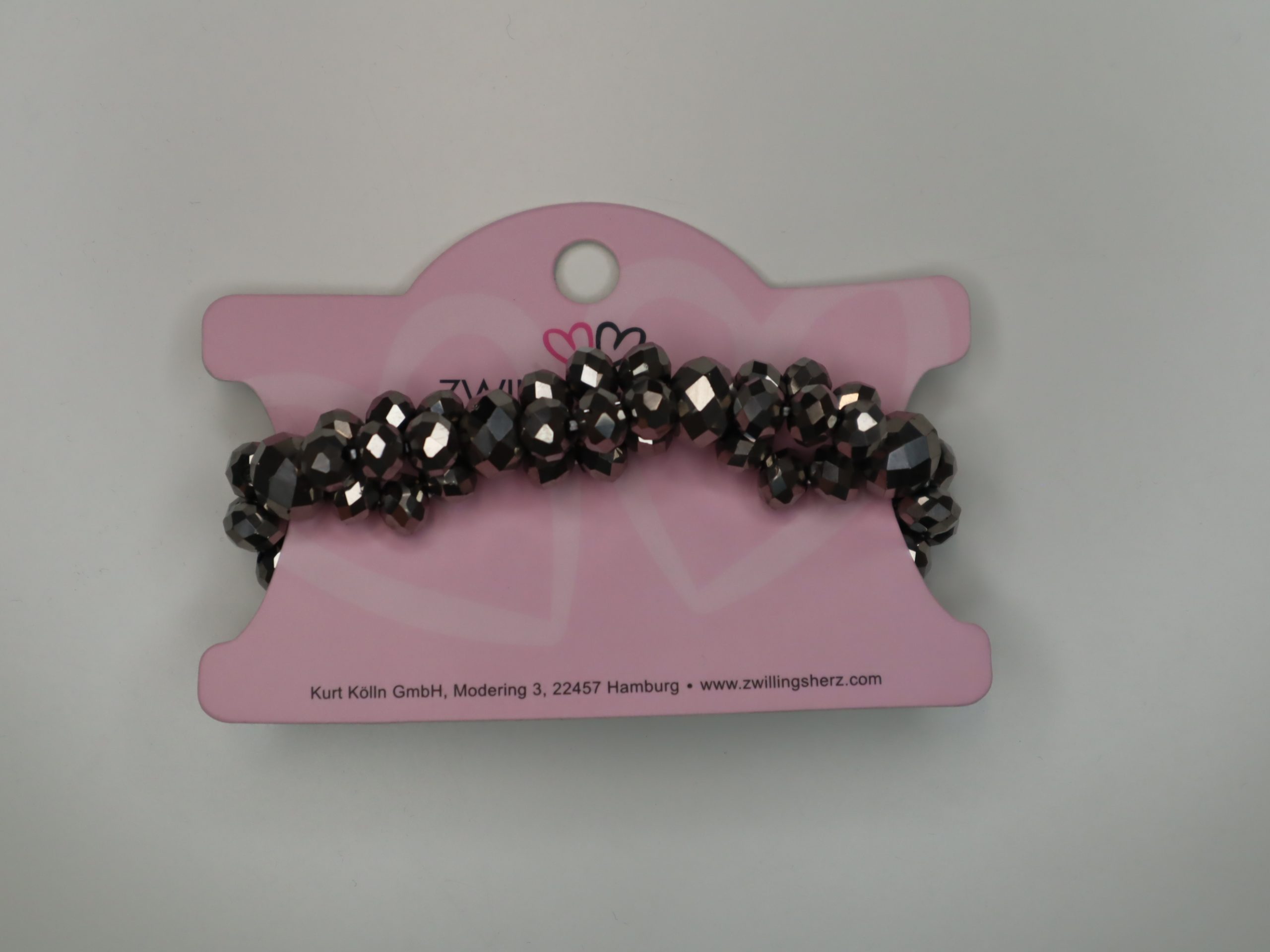 Zwillingsherz Armband silberne Perlen