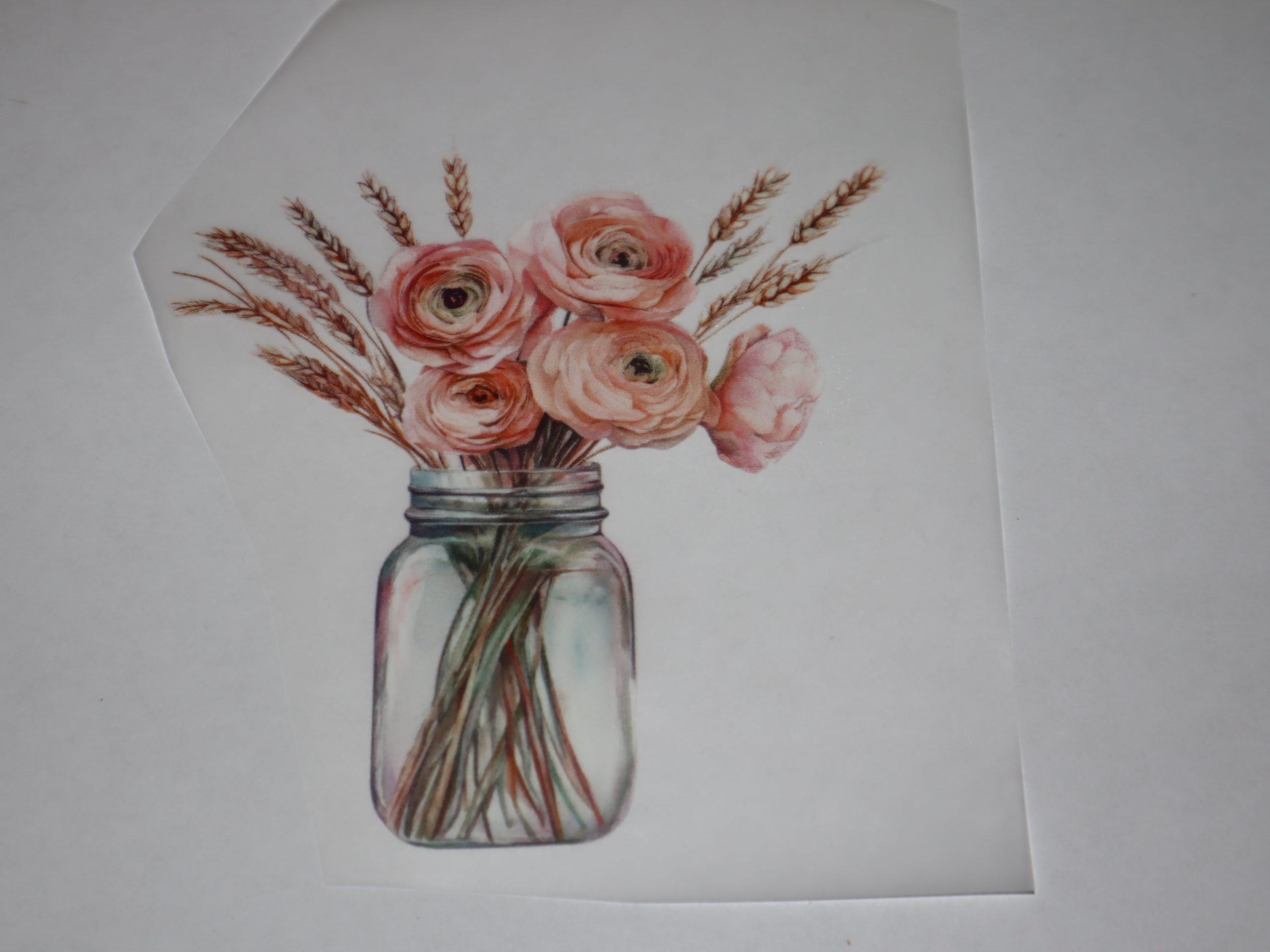 Bügelbild Blumenvase 13 x 14 cm