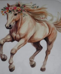 Bügelbild galoppierendes Pferd 18 x 20 cm