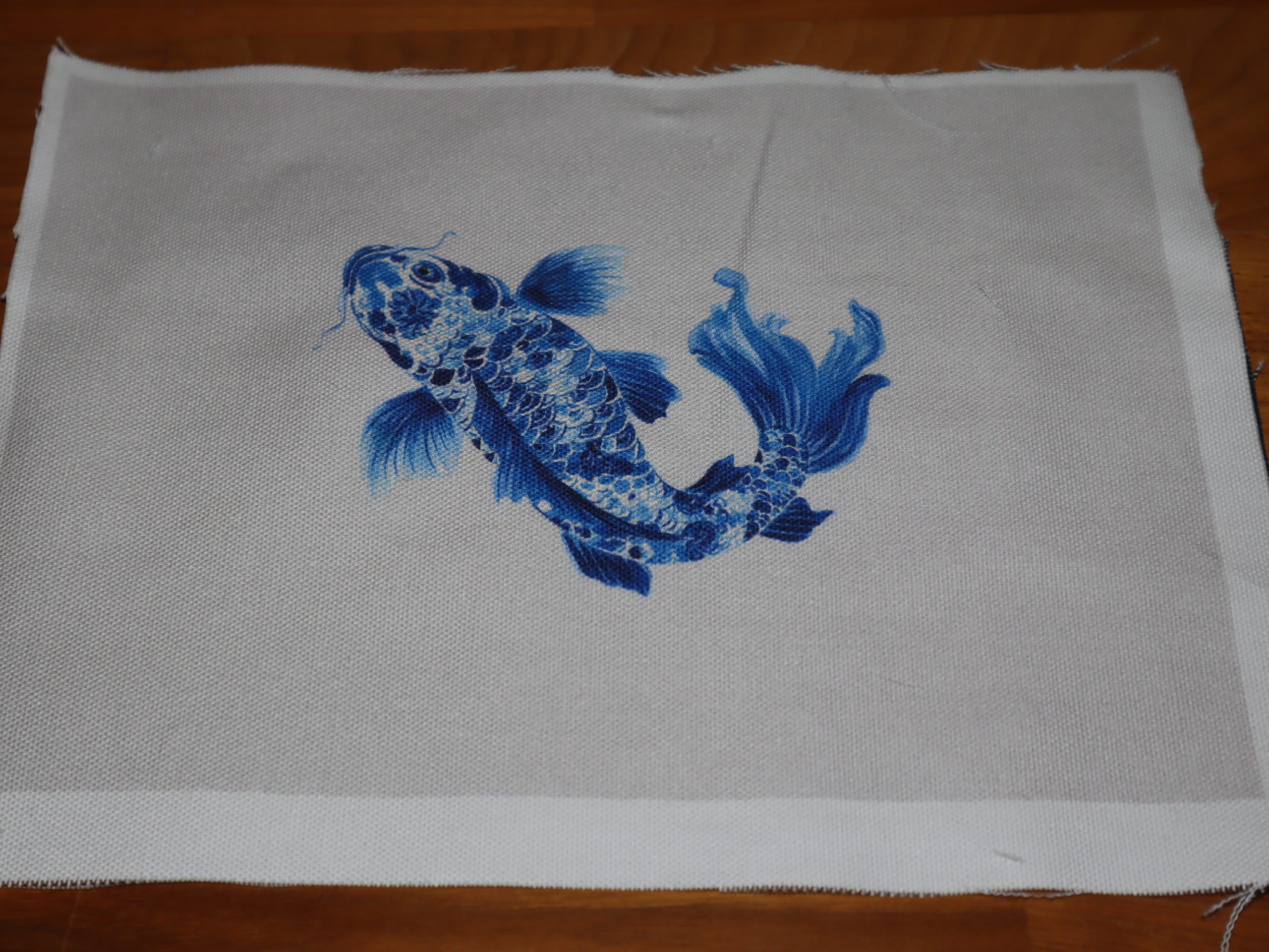 Eigenproduktion Heavy Canvas kleines Panel 17 x 25 cm Koi