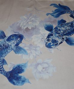 Eigenproduktion Heavy Canvas Panel 41 x 41 cm Kois auf Blumen