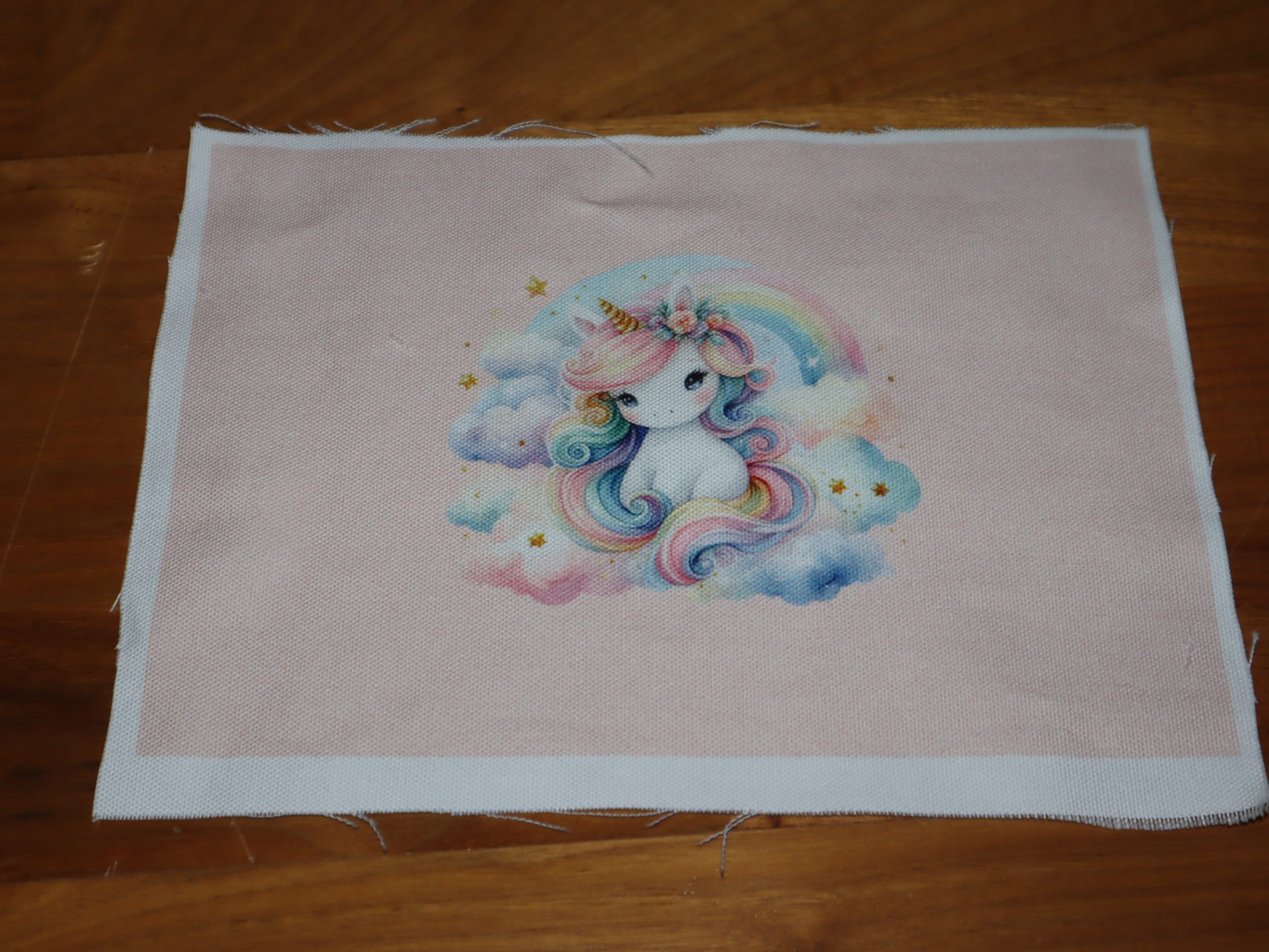 Eigenproduktion Heavy Canvas kleines Panel 17 x 25 cm Einhorn