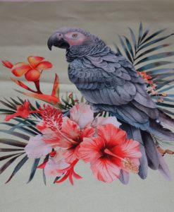Eigenproduktion Heavy Canvas Panel 41 x 41 cm Graupapagei