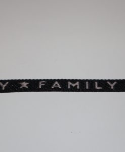 3 m Schmuckband 1 cm breit Family schwarz
