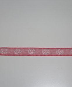 3 m Schmuckband 1 cm breit Smiley rosa