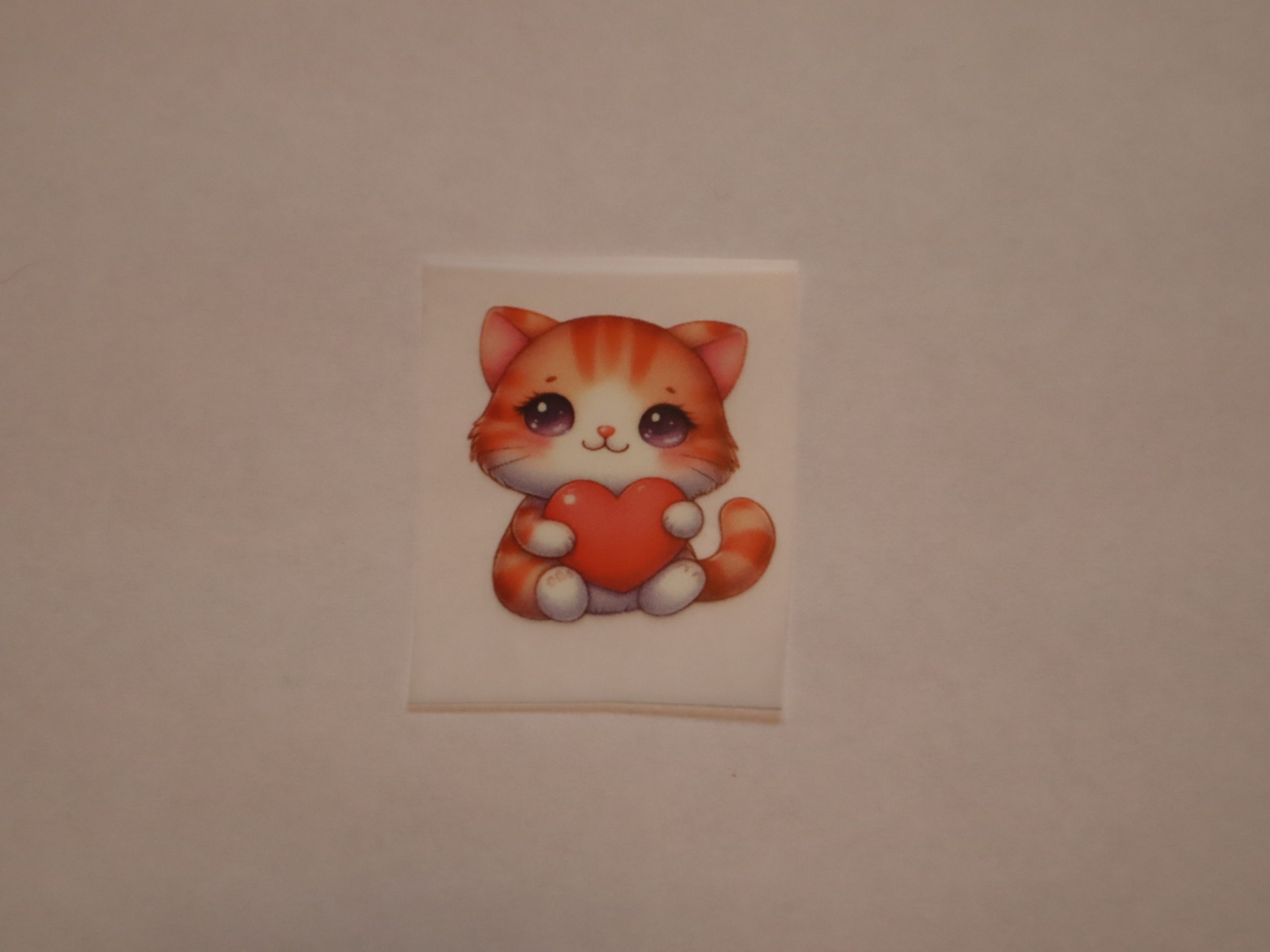 Bügelbild Katze mit Herz 4,5 x 4 cm