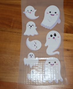 Bügelbild Gespenster zum selbstausschneiden 10 x 20 cm